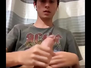 Handsome twink cum