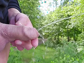 Holding his Dick Via Pee increased by Wetting My Fingers Compilation 3 Videos